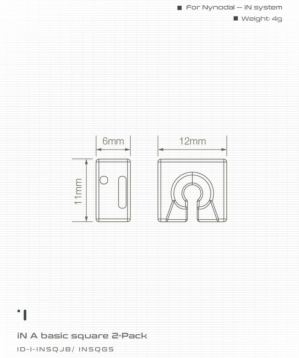 iN升級組件方扣 iN A basic square 2-Pack