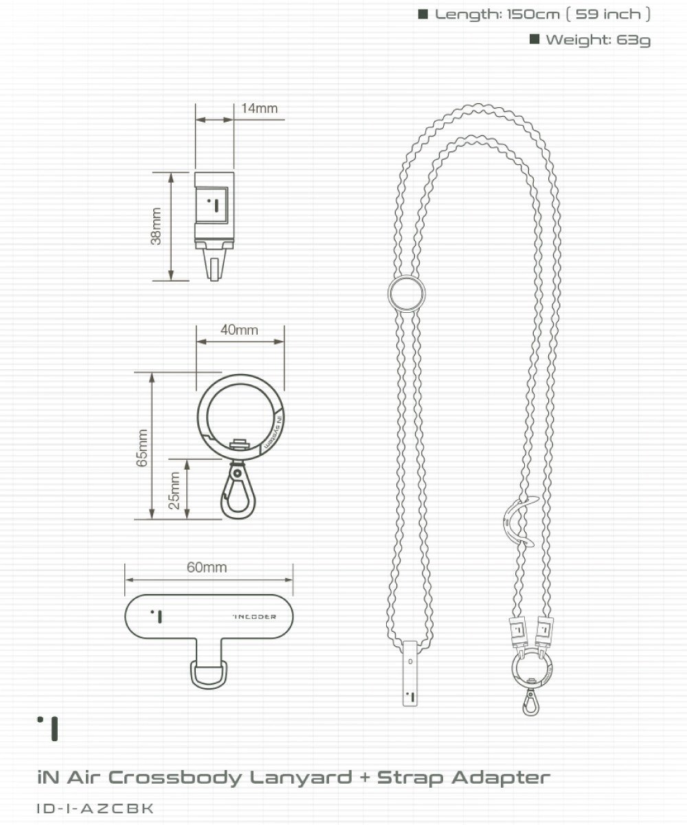 iN輕量型手機掛繩 iN Air Crossbody Lanyard