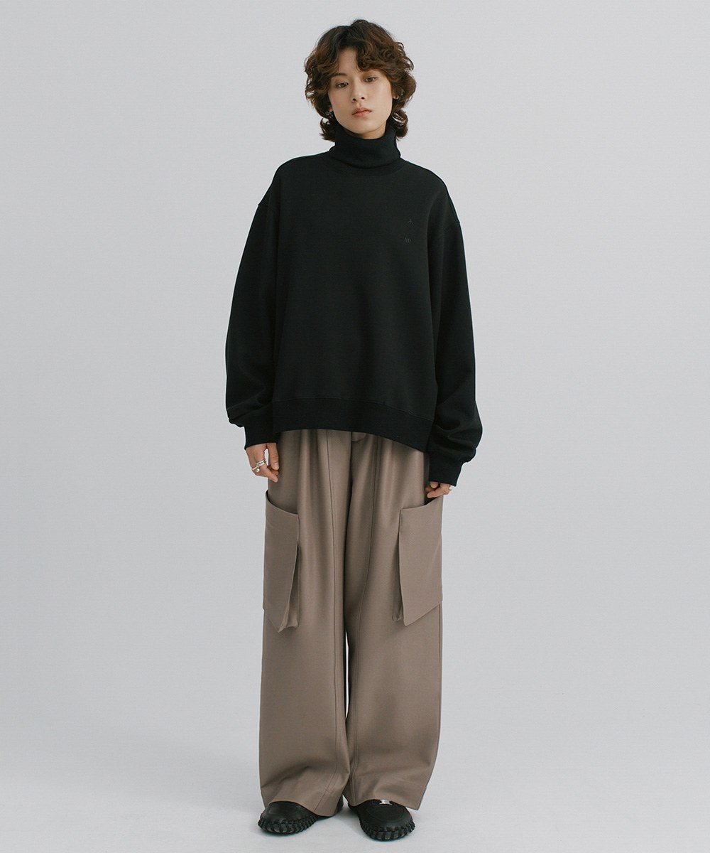 MELSIGN x mouggan 羅紋拼接高領TEE
