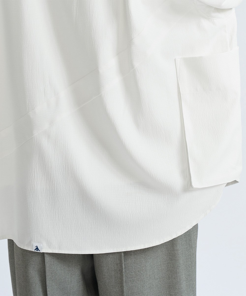 立體口袋襯衫 Relaxed fit Seersucker Shirt