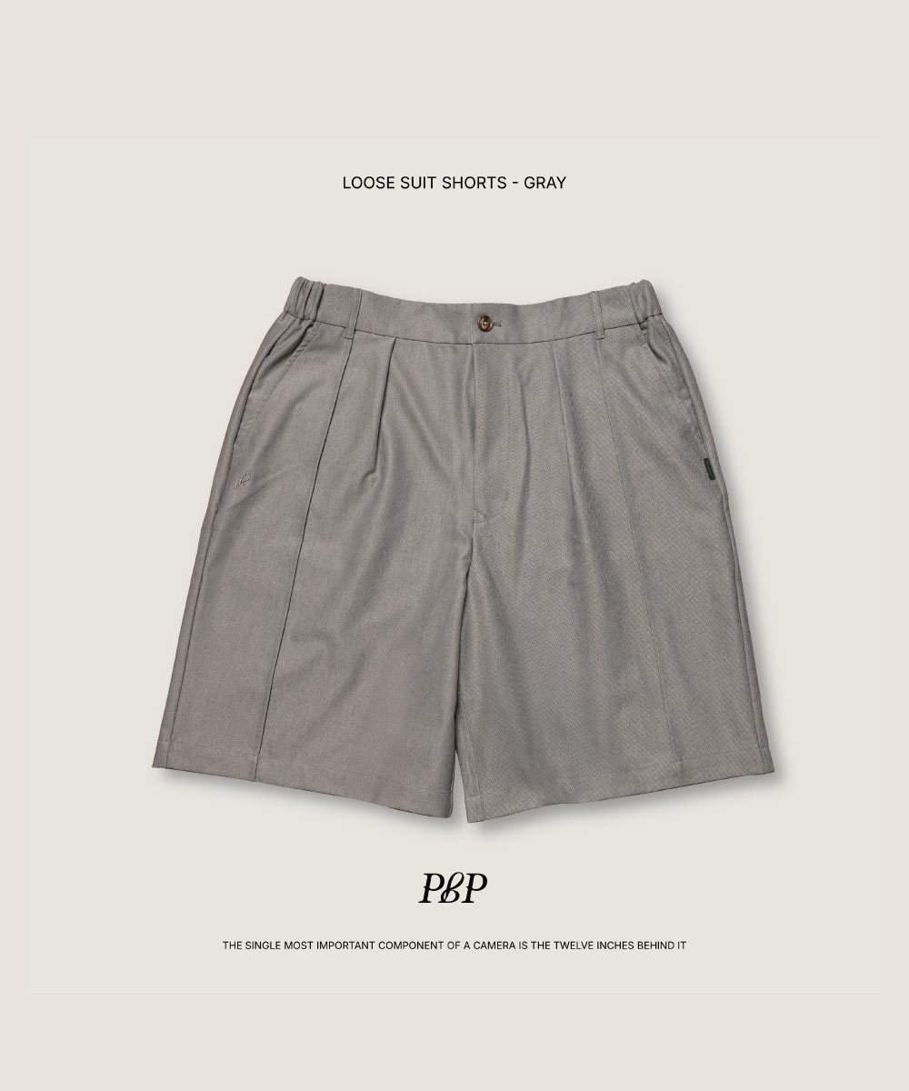 打褶西裝短褲 LOOSE SUIT SHORTS