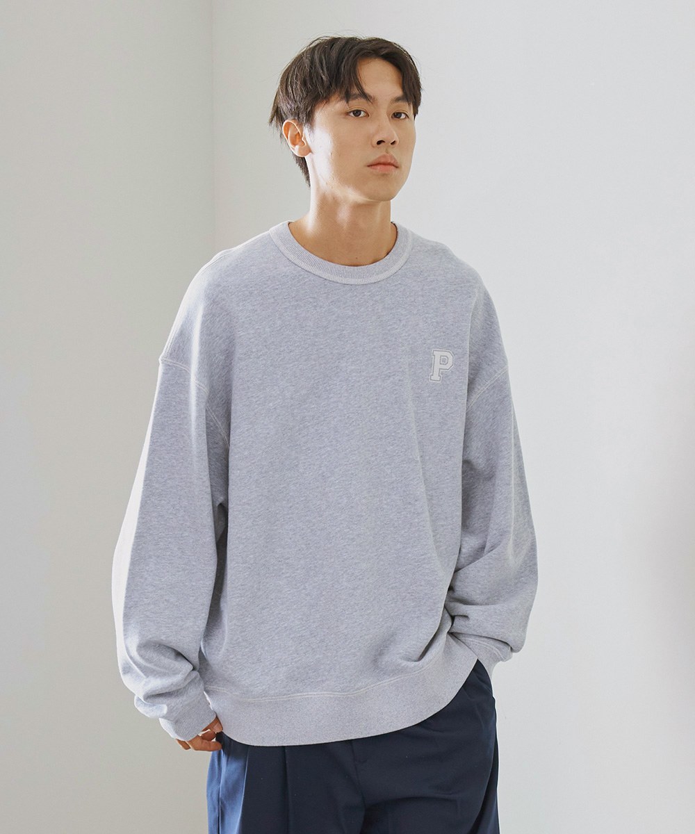 P-logo 撞色車線大學Tee