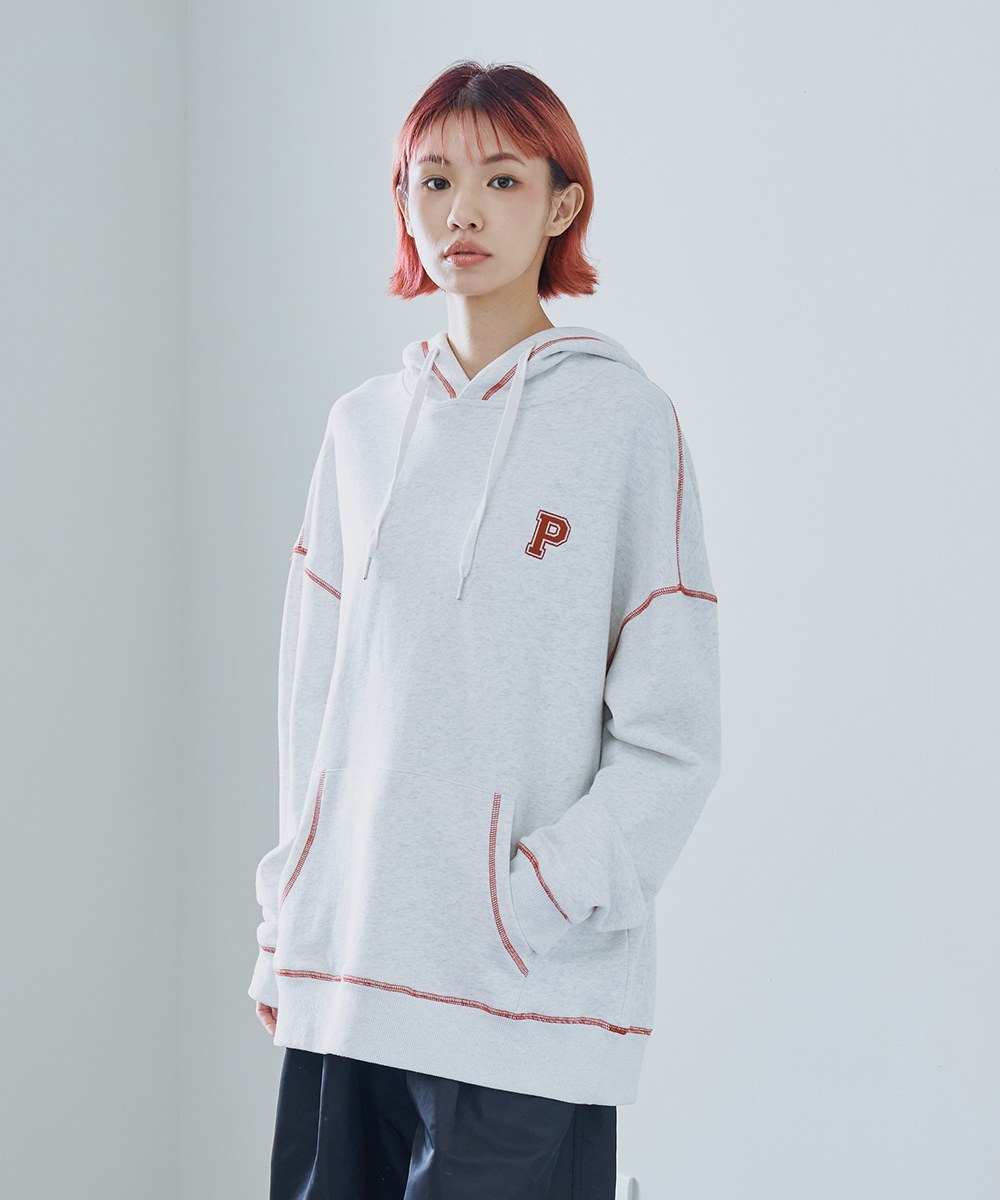 P-logo 撞色車線帽TEE