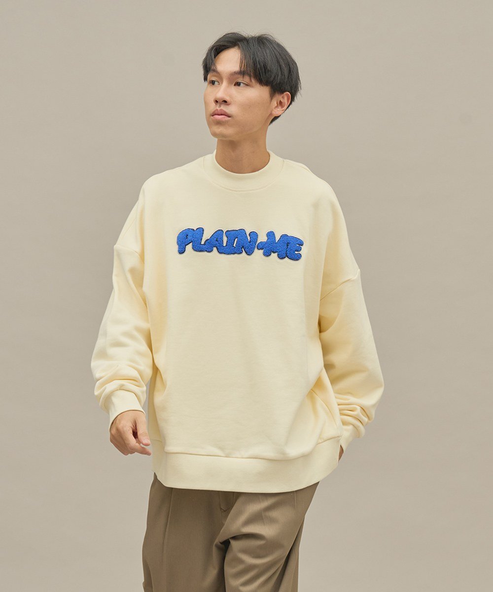 plain-me 經典毛巾繡大學Tee