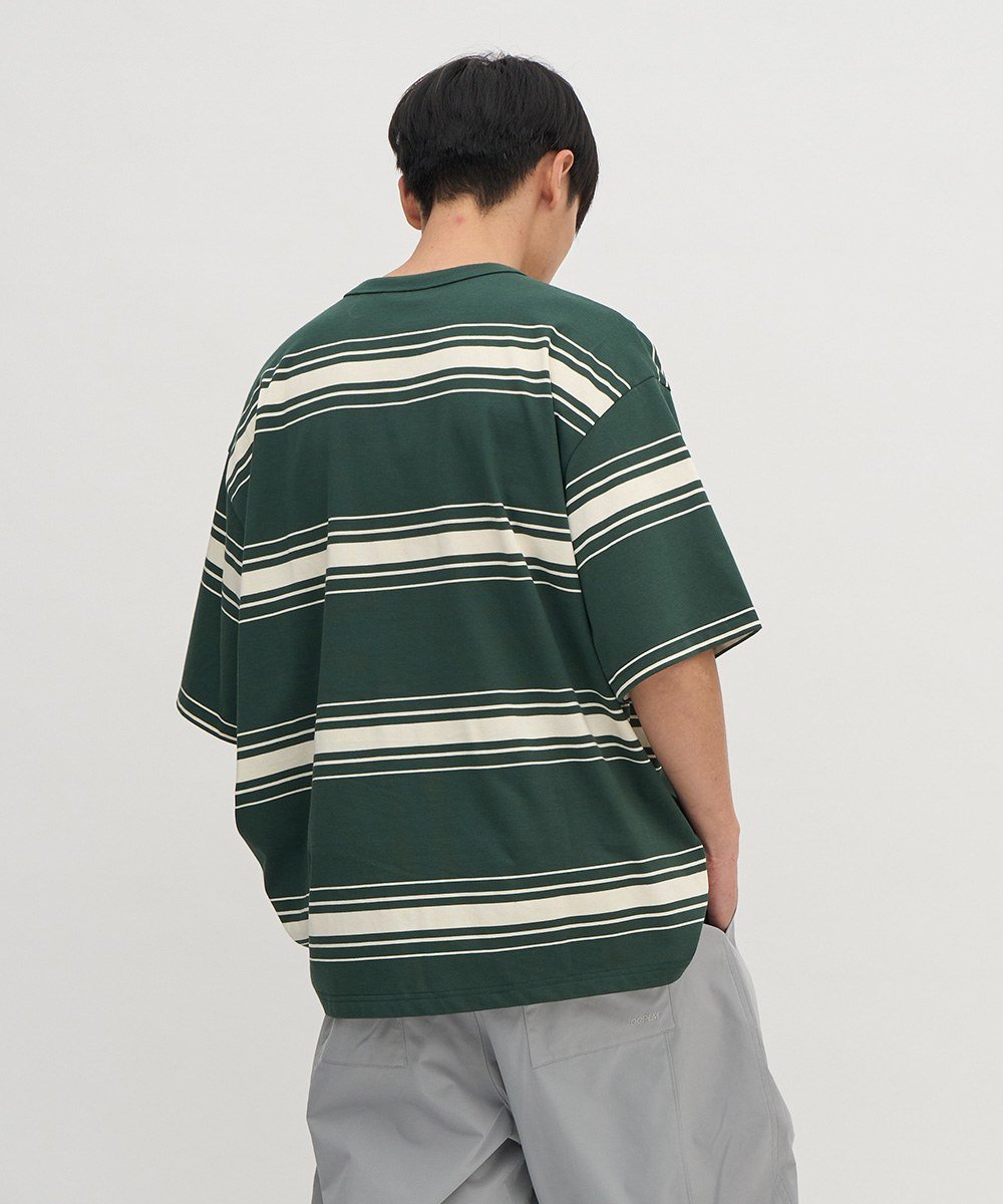 小P社長潑漆條紋TEE