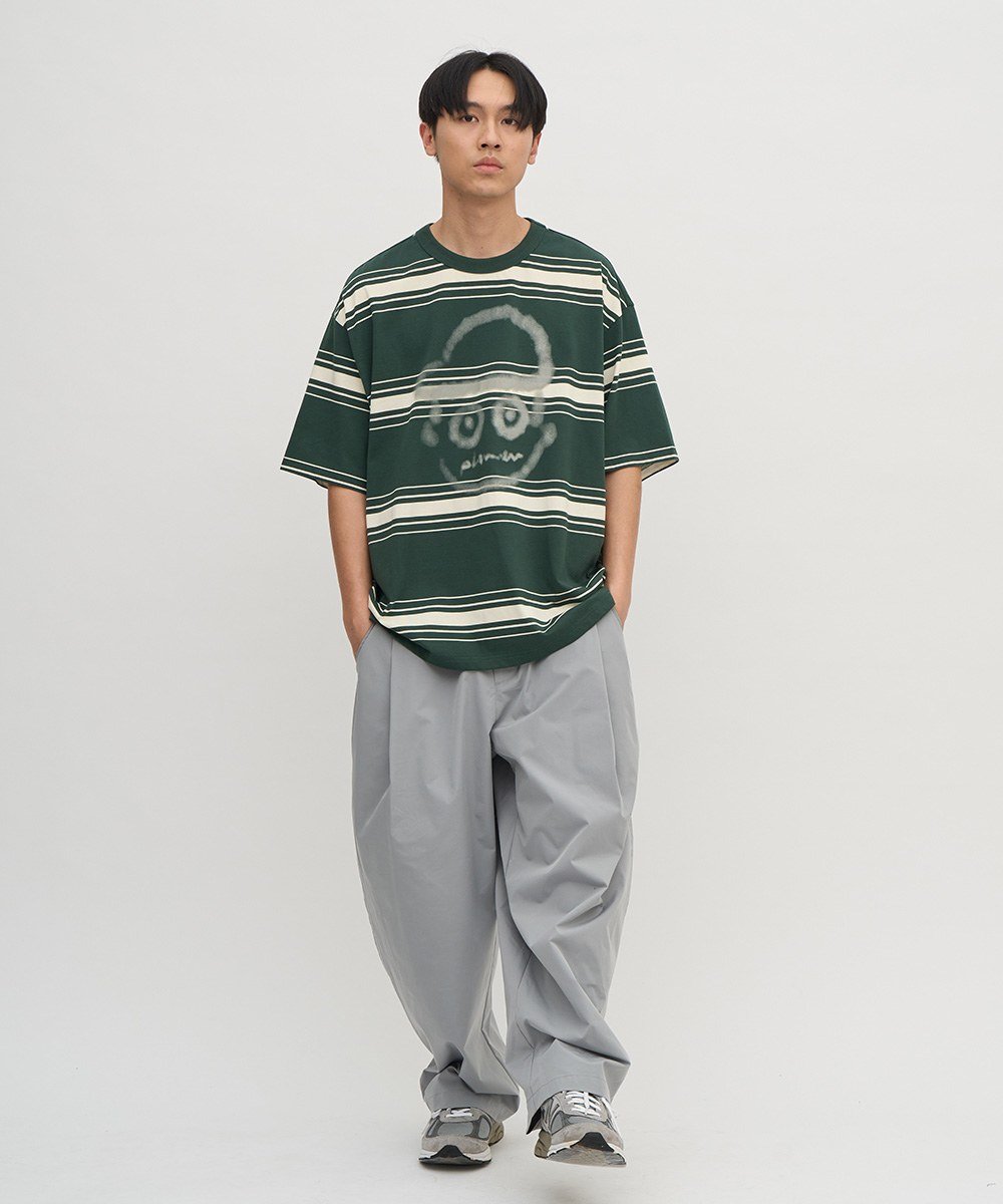 小P社長潑漆條紋TEE