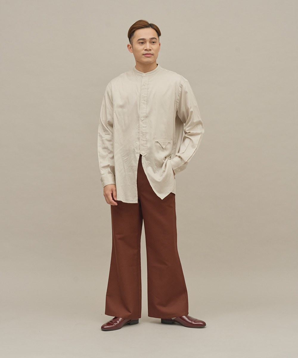SEDO 細節腰帶混紡靴型褲