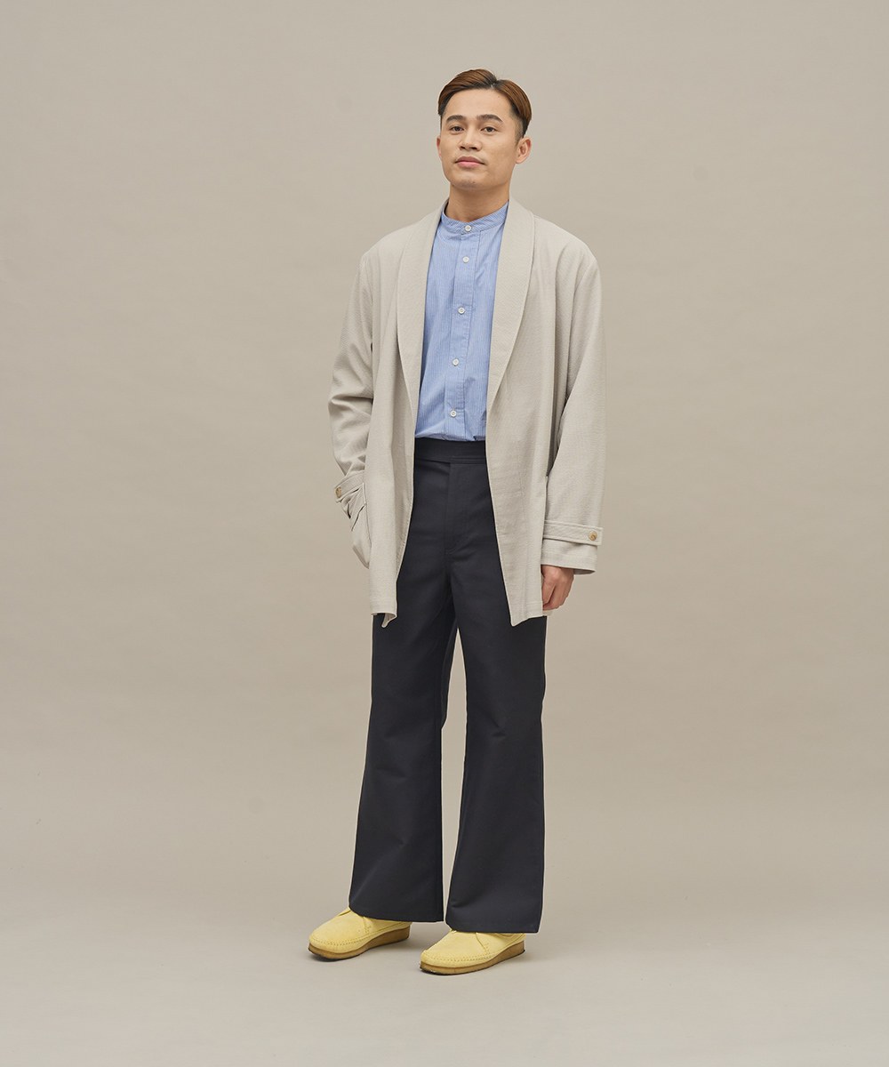 SEDO 細節腰帶混紡靴型褲