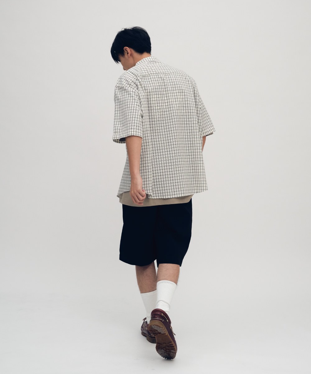 機車刺繡卡其短褲