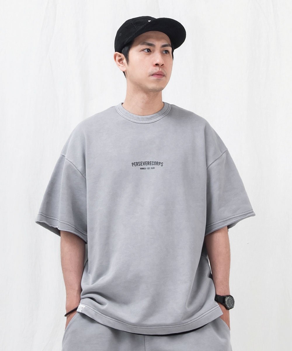 水洗寬版套裝上衣 WASHED FRENCH TERRY T-SHIRT