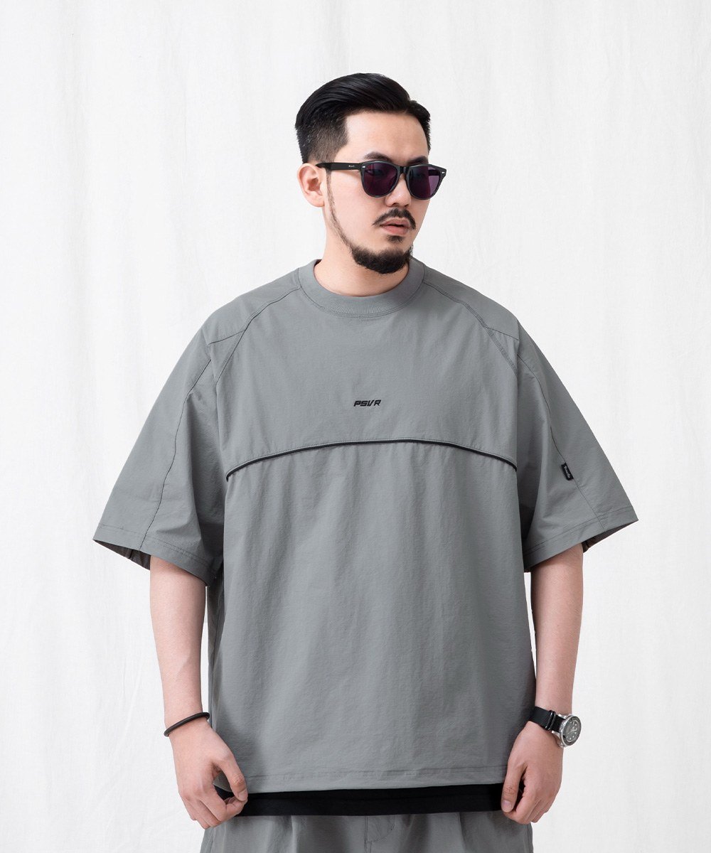 出芽飾邊上衣 MATTE NYLON WATER-REPELLENT T-