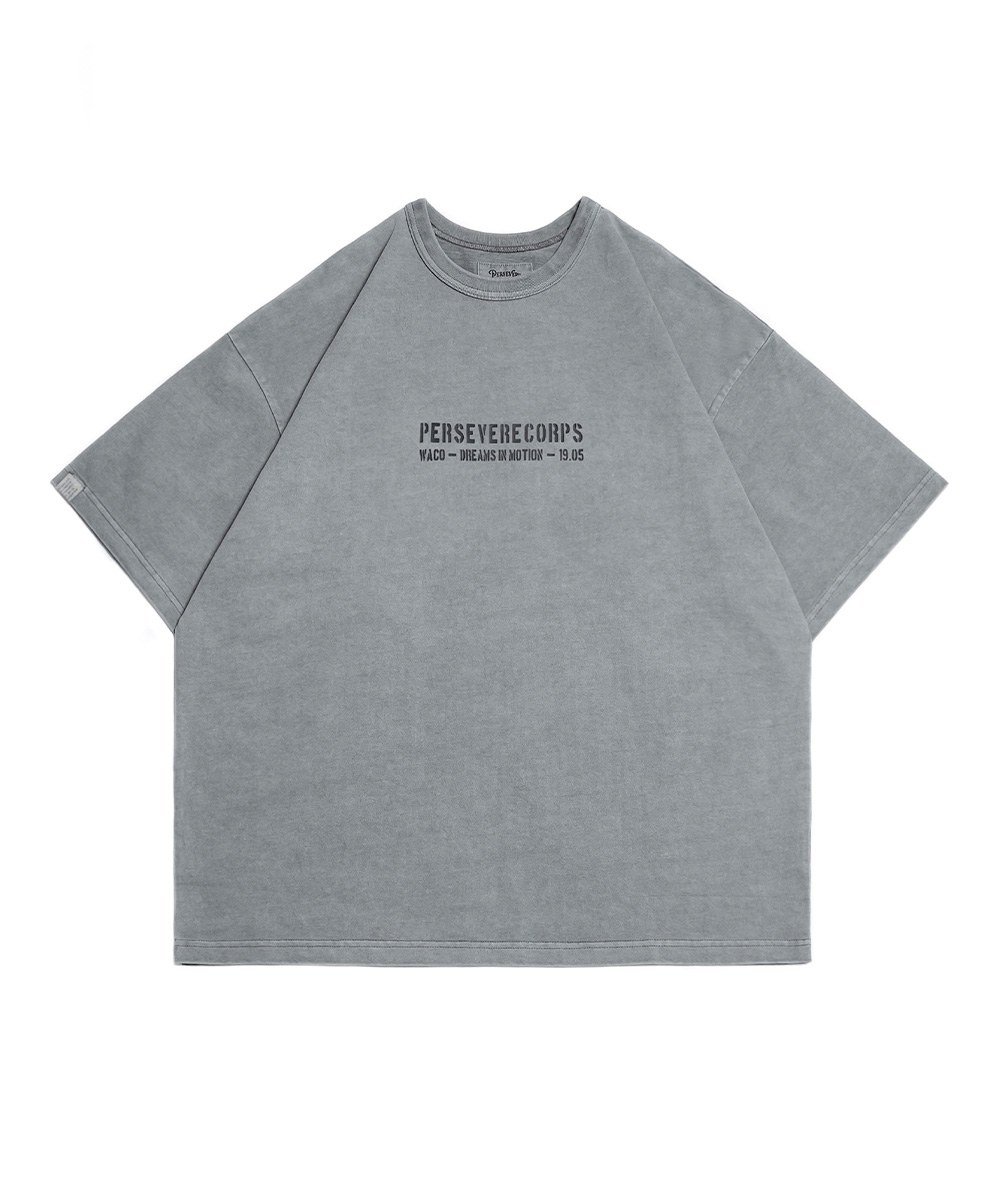 標語圖樣水洗T恤 PIGMENT-DYED WATCHWORD T-SHIRT