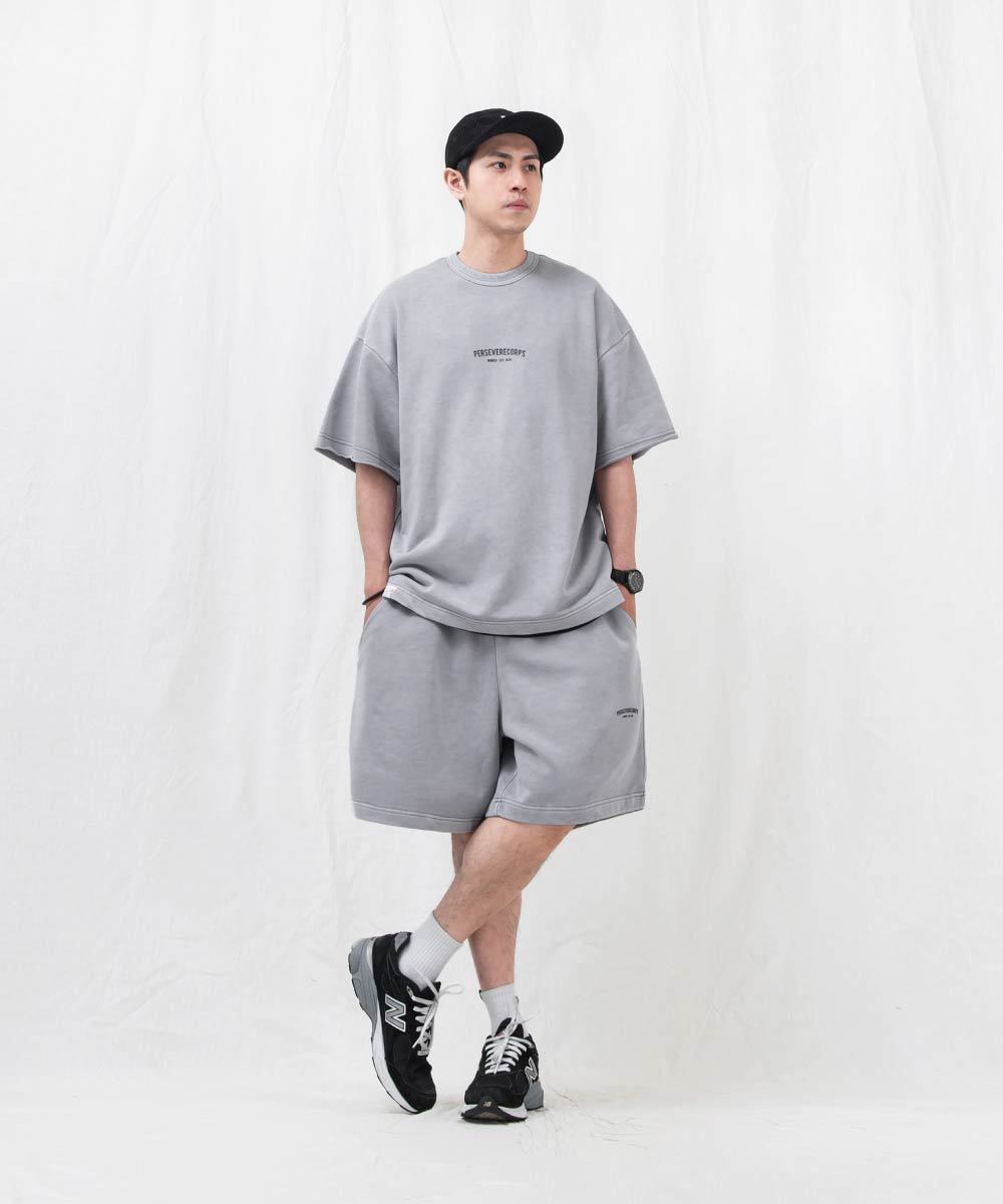 水洗寬版套裝短褲 WASHED FRENCH TERRY SHORTS