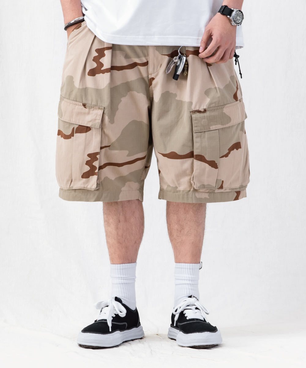 六分口袋短褲 CAMO KNEE-LENGTH CARGO SHORTS
