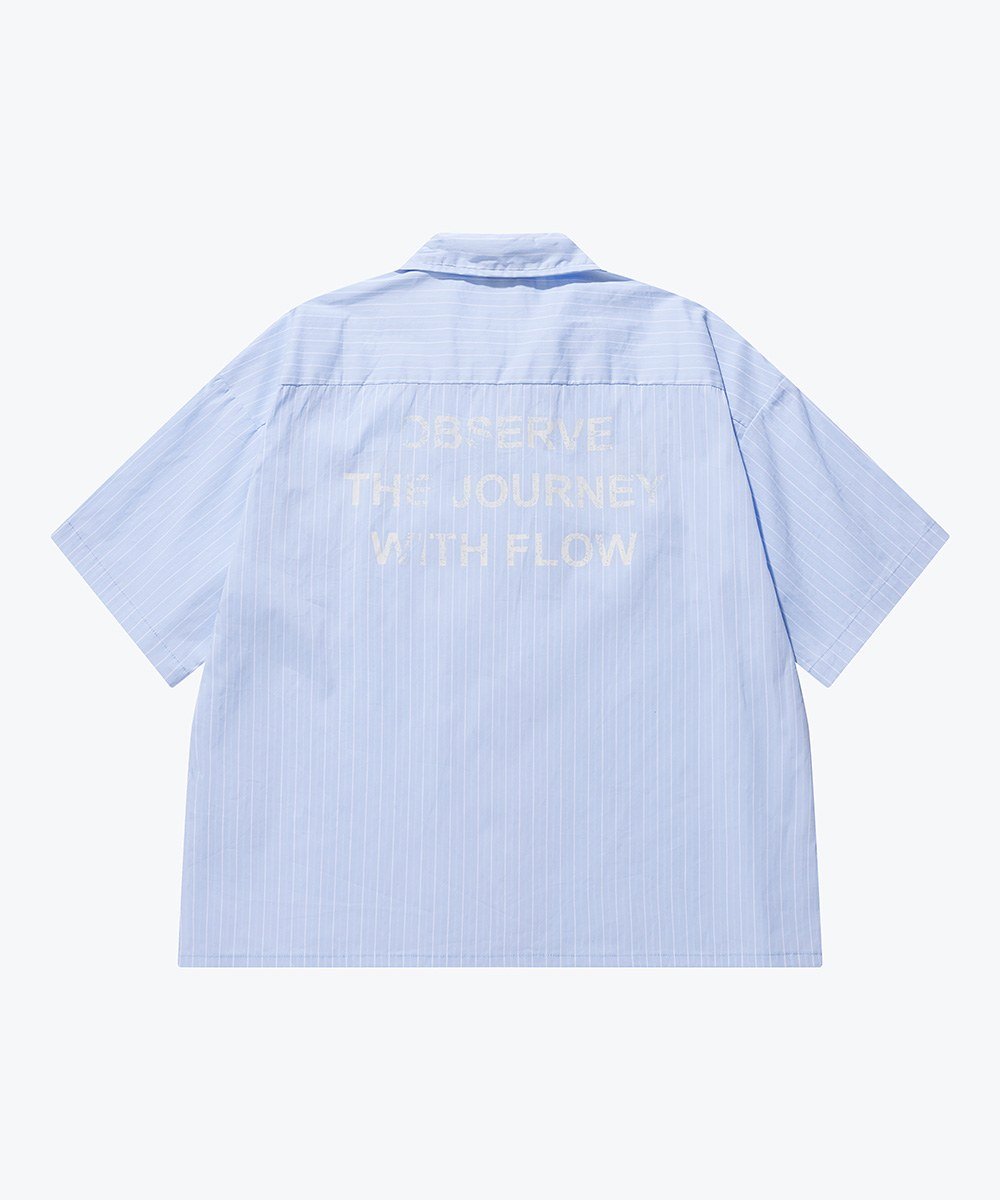 古巴領條紋襯衫 Short Cut Stripe Shirt