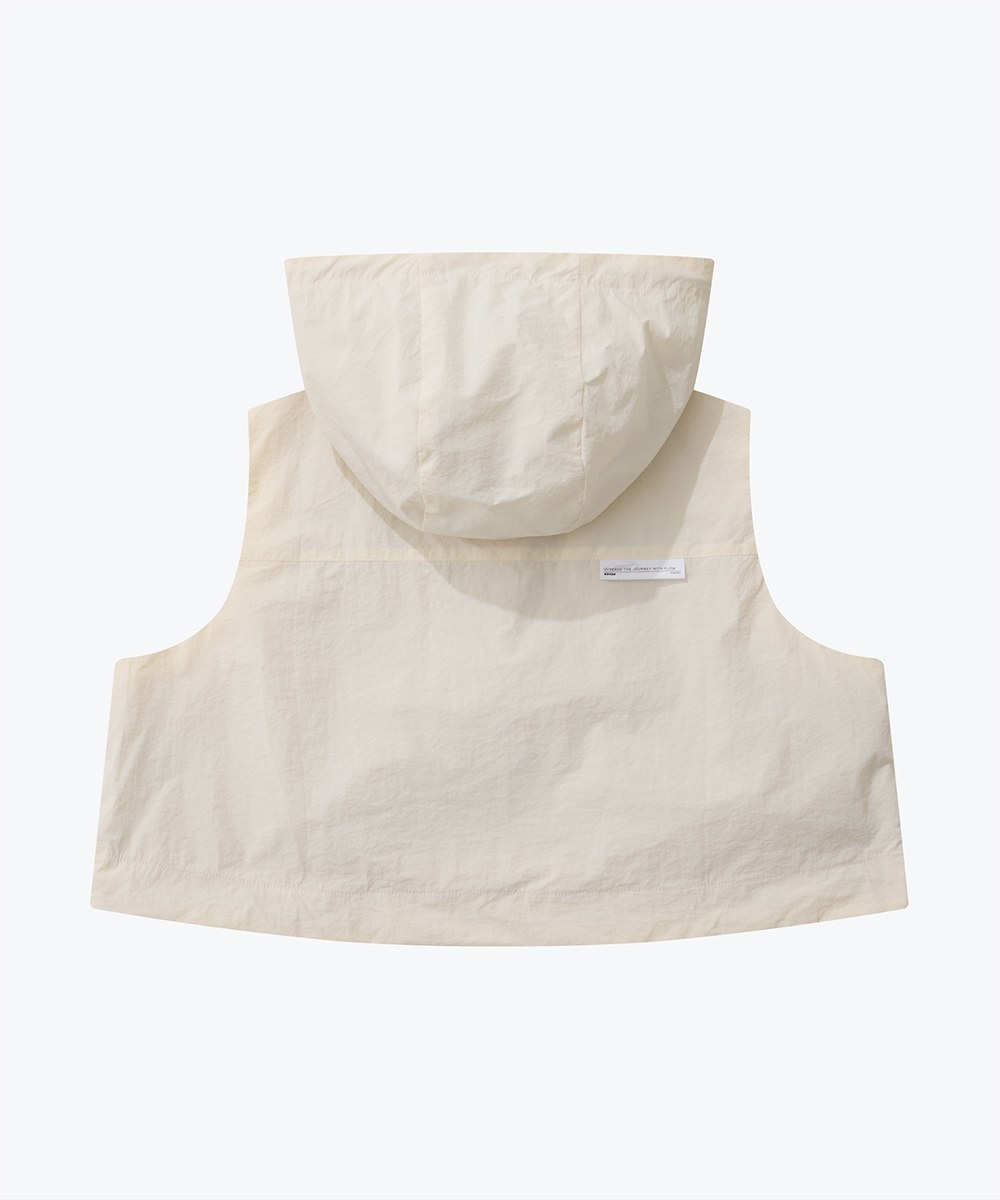 連帽拉鍊背心 DIAGONAL ZIPPER VEST