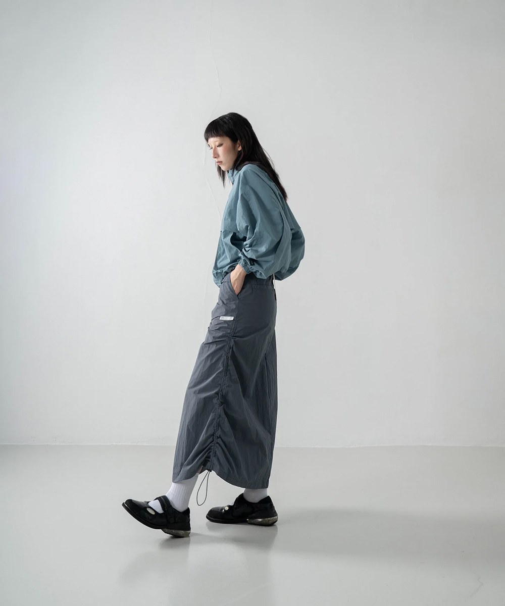可調節抽繩長裙 SIDE ELASTIC FULL SKIRTS