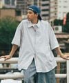 AGL0202-252 條紋拉鍊襯衫 Striped Zip up Half Shirt