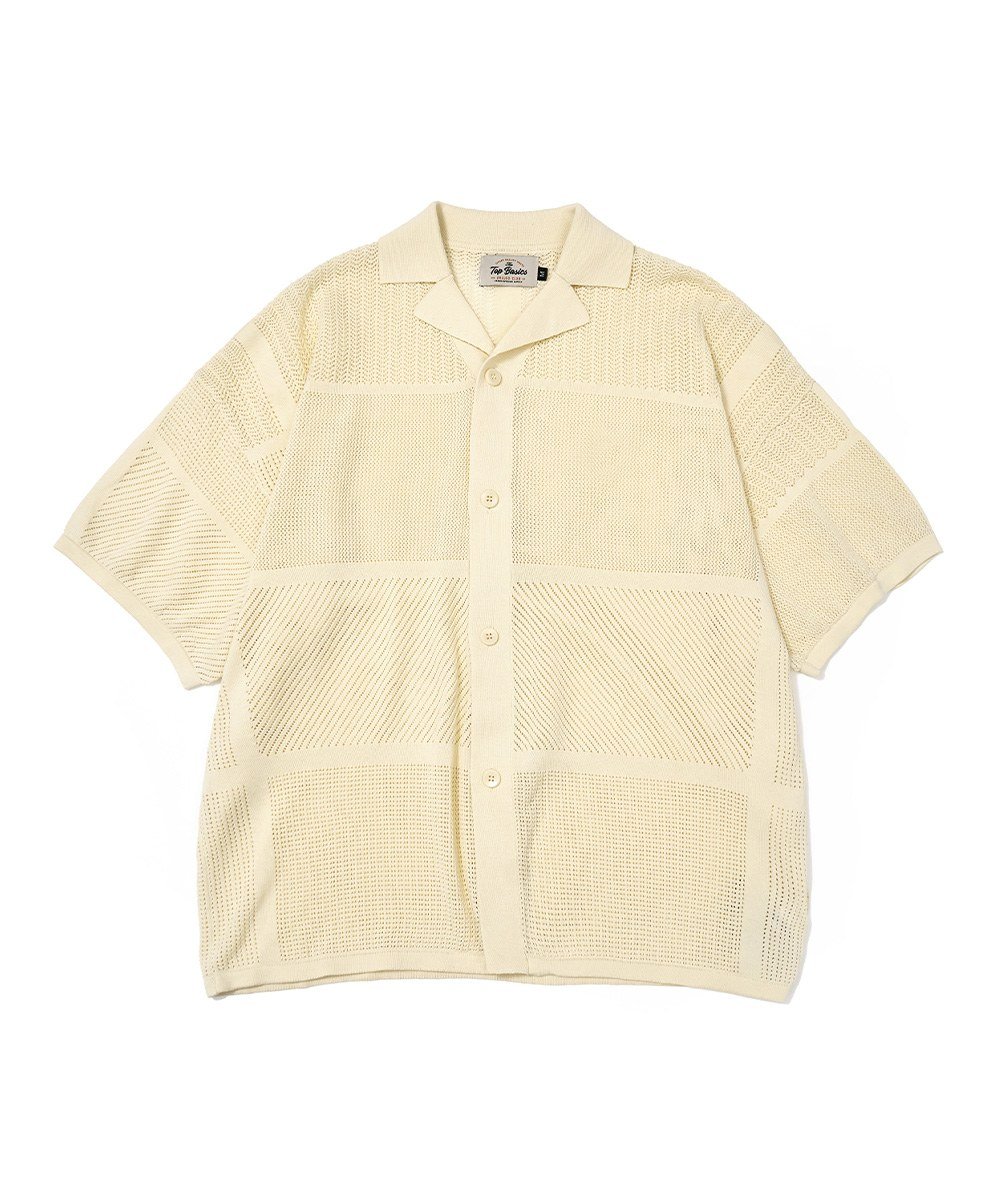 針織寬鬆襯衫 Knit Perforated Oversized Shirt