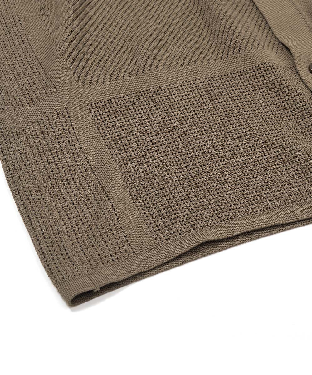 針織寬鬆襯衫 Knit Perforated Oversized Shirt