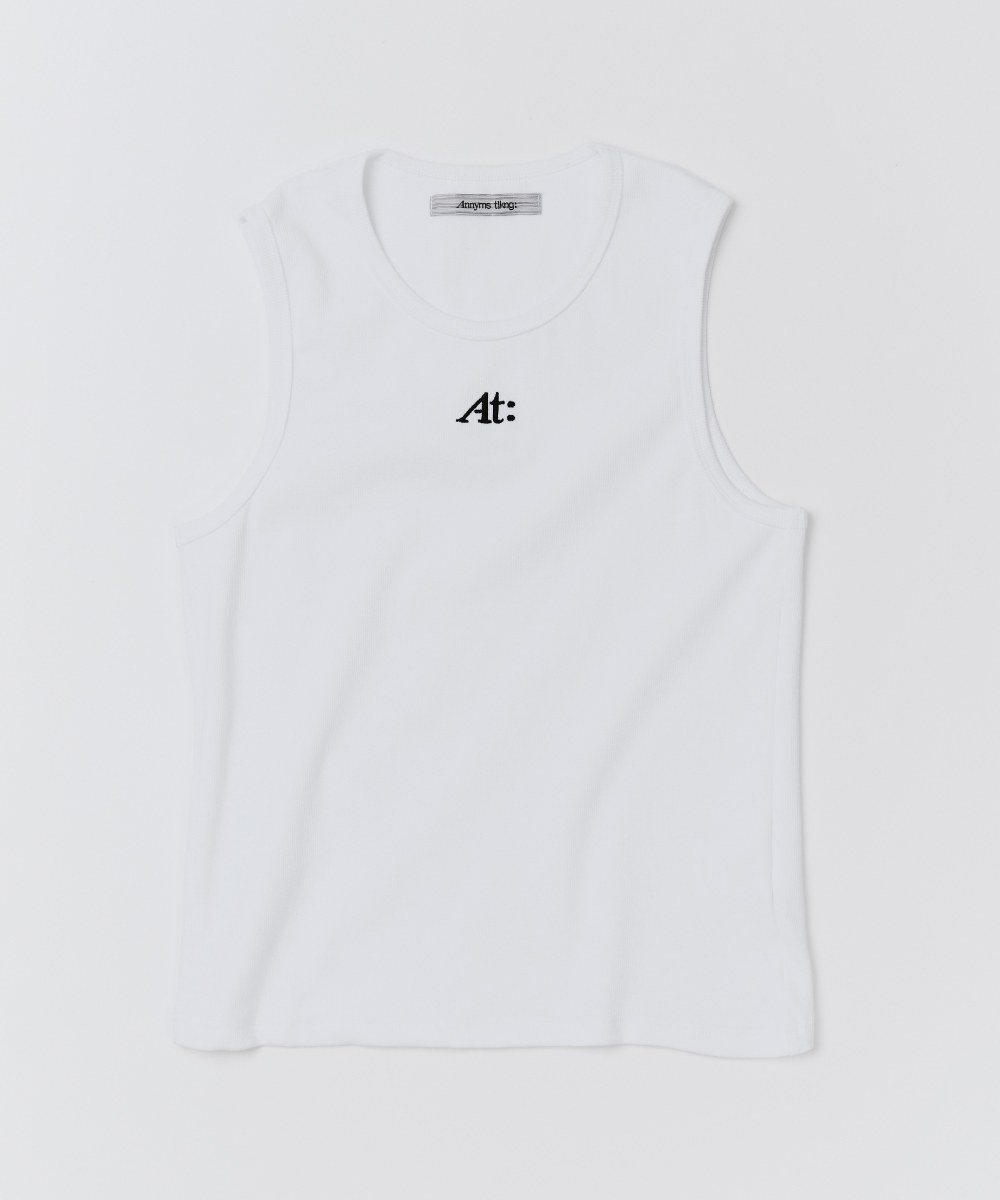 刺繡羅紋背心 Logo Ribbed Tank Top