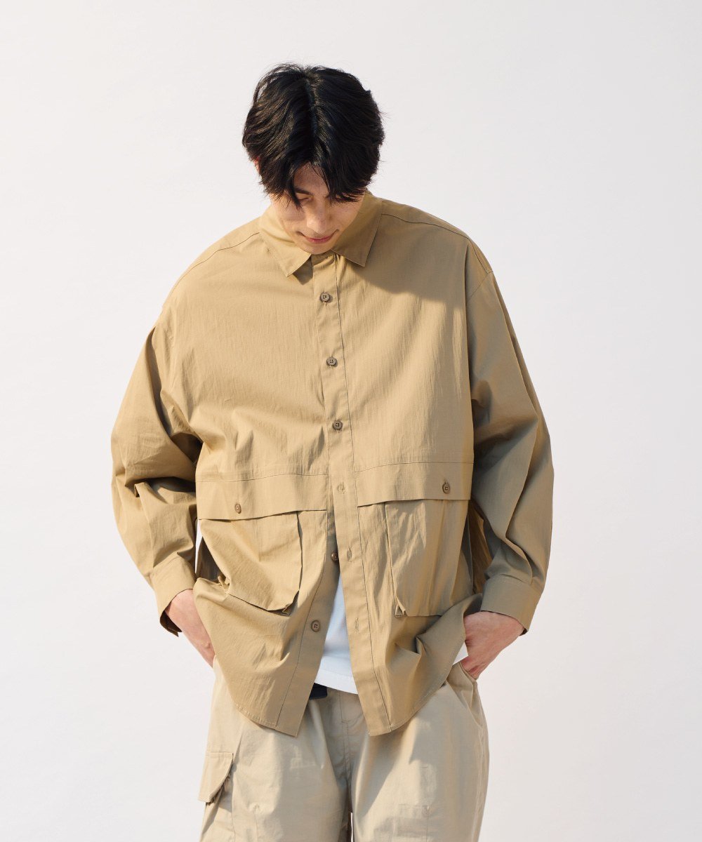 全天候舒適口袋OVERSIZE襯衫